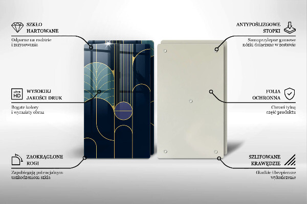 Tagliere in vetro temperato Tema astratto