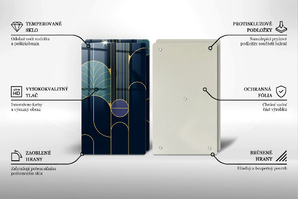 Tagliere in vetro temperato Tema astratto