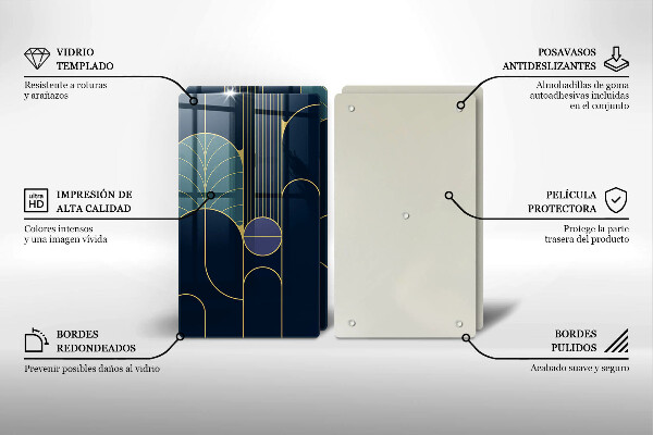 Tagliere in vetro temperato Tema astratto