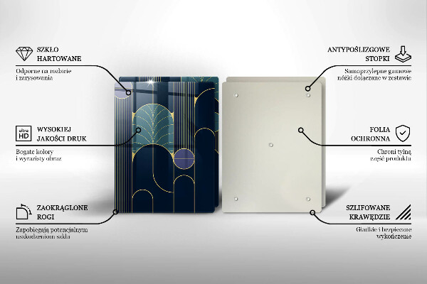Tagliere in vetro temperato Tema astratto