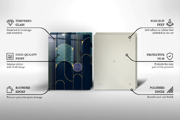 Tagliere in vetro temperato Tema astratto