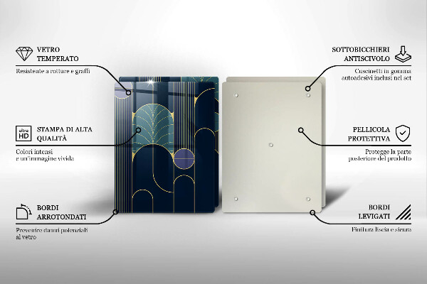 Tagliere in vetro temperato Tema astratto