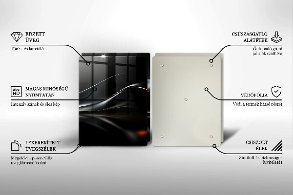Tagliere in vetro temperato Progettazione 3D astratta