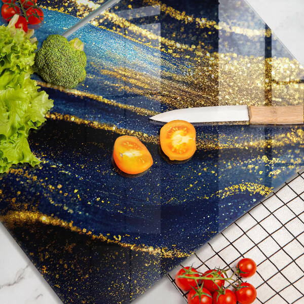 Tagliere in vetro temperato Astrazione blu navy