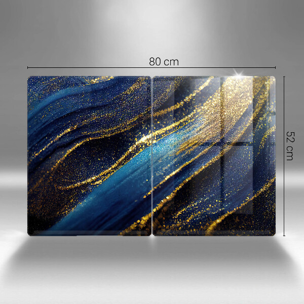 Tagliere in vetro temperato Astrazione blu navy