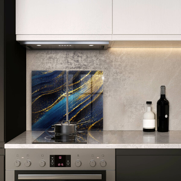 Tagliere in vetro temperato Astrazione blu navy