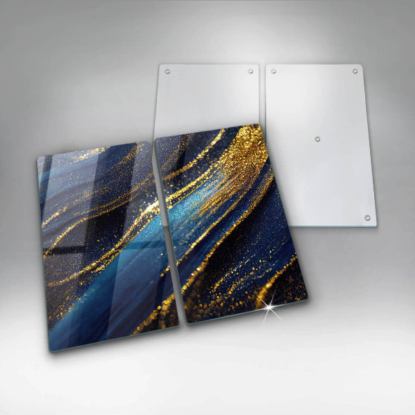 Tagliere in vetro temperato Astrazione blu navy