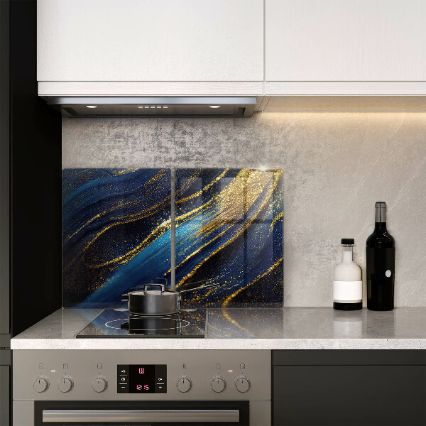 Tagliere in vetro temperato Astrazione blu navy