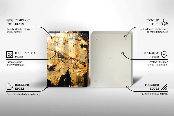 Tagliere in vetro temperato Texture di vernice elegante