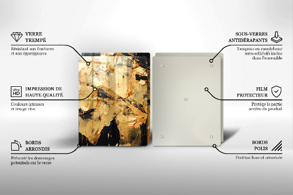 Tagliere in vetro temperato Texture di vernice elegante