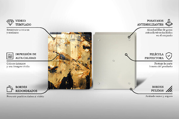 Tagliere in vetro temperato Texture di vernice elegante