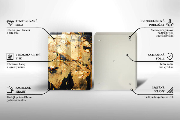 Tagliere in vetro temperato Texture di vernice elegante