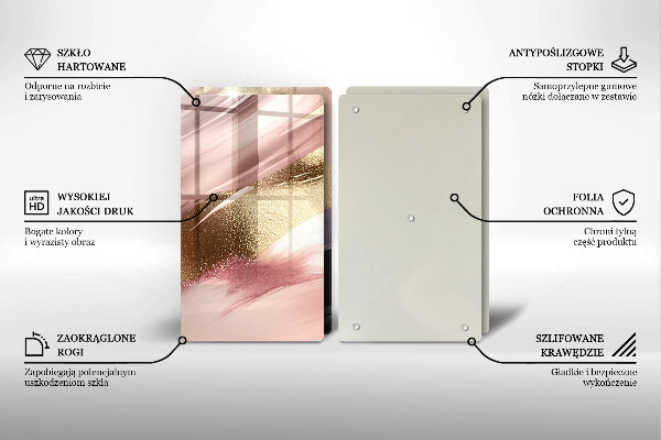 Tagliere in vetro temperato Macchie pastello