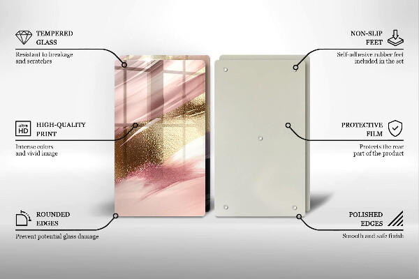 Tagliere in vetro temperato Macchie pastello