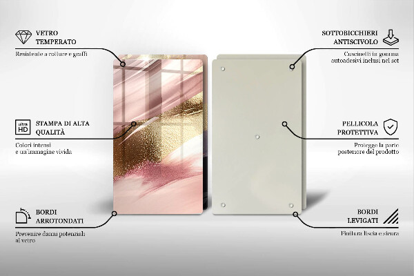 Tagliere in vetro temperato Macchie pastello