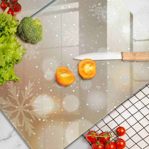 Tagliere in vetro temperato Fiocchi di neve