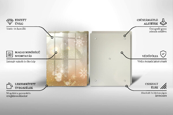 Tagliere in vetro temperato Fiocchi di neve