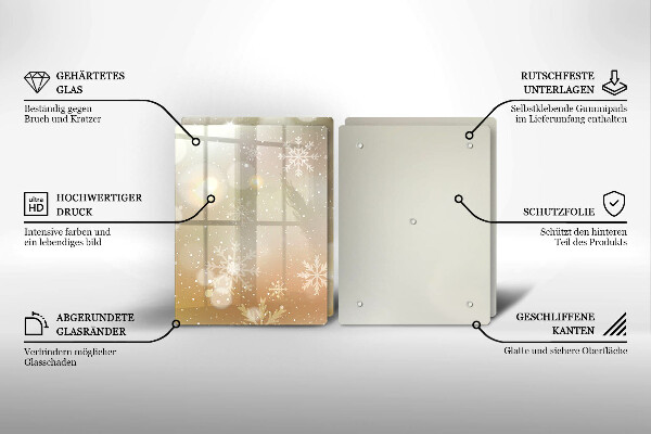 Tagliere in vetro temperato Fiocchi di neve