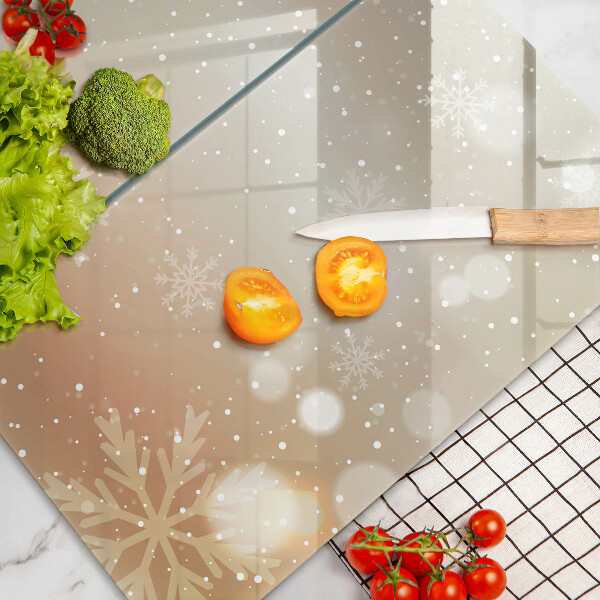 Tagliere in vetro temperato Fiocchi di neve