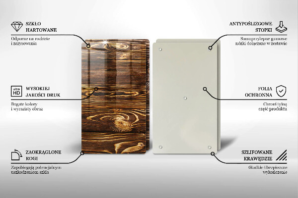 Tagliere in vetro temperato Struttura del legno