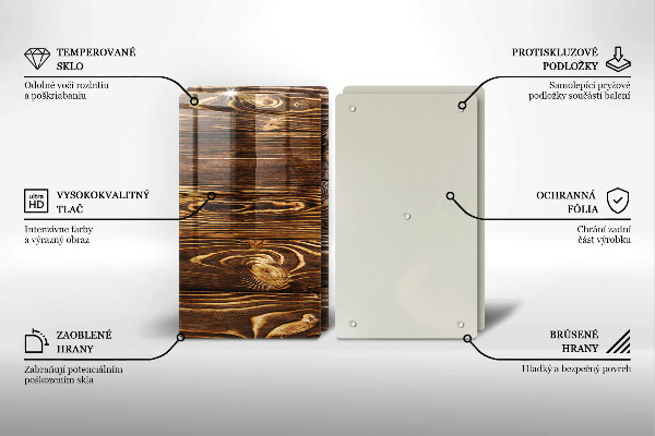 Tagliere in vetro temperato Struttura del legno