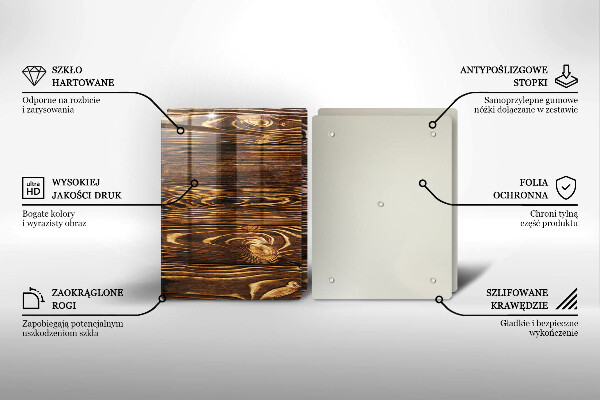 Tagliere in vetro temperato Struttura del legno