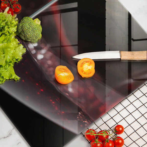 Tagliere in vetro temperato Vino rosso in un bicchiere