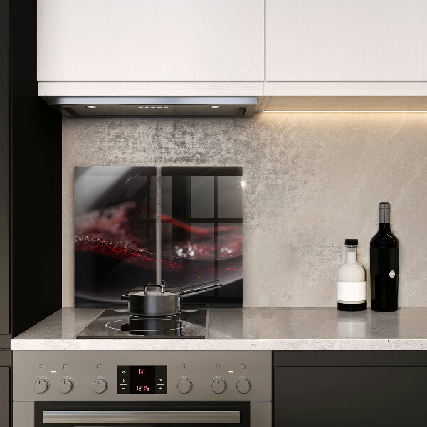 Tagliere in vetro temperato Vino rosso in un bicchiere