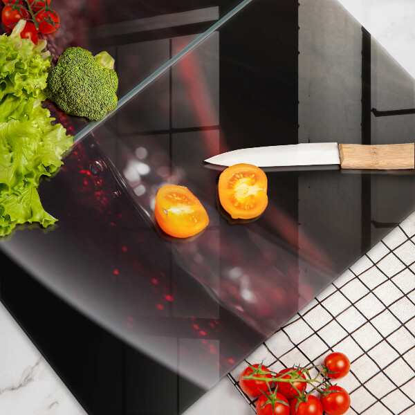 Tagliere in vetro temperato Vino rosso in un bicchiere