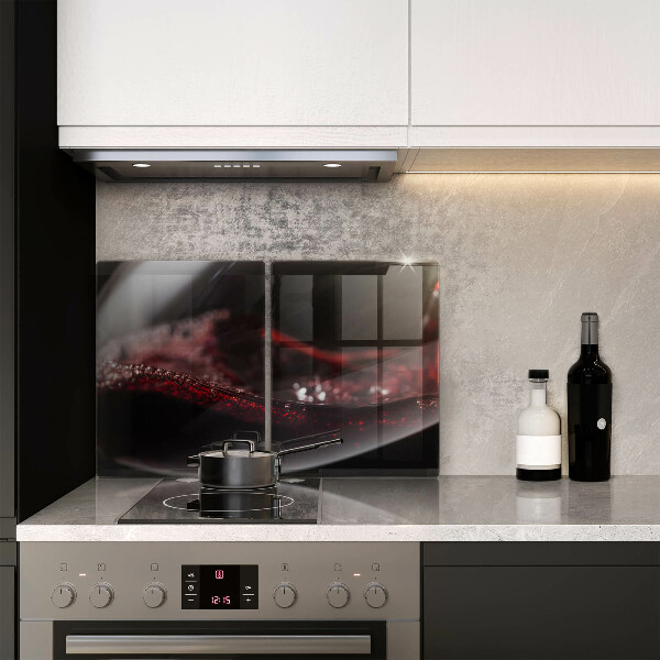 Tagliere in vetro temperato Vino rosso in un bicchiere