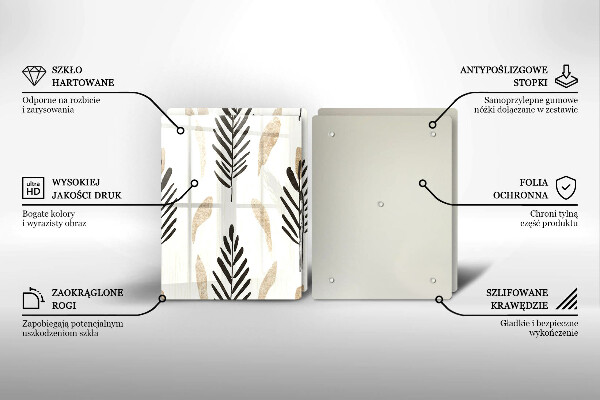 Tagliere in vetro temperato Piante bohémien