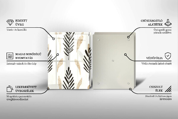 Tagliere in vetro temperato Piante bohémien