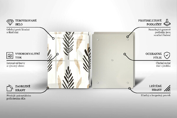 Tagliere in vetro temperato Piante bohémien