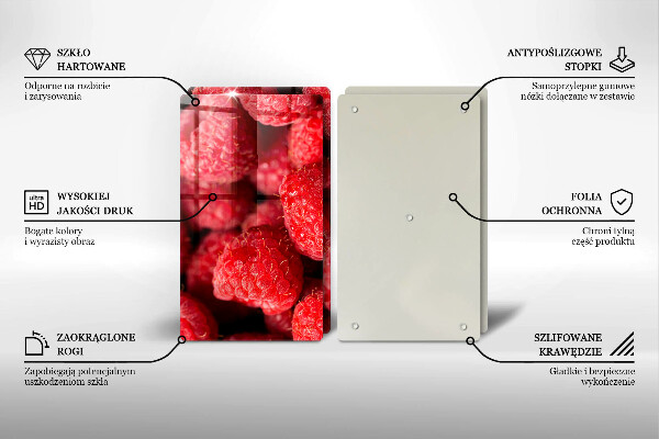 Tagliere in vetro temperato Frutto di lampone