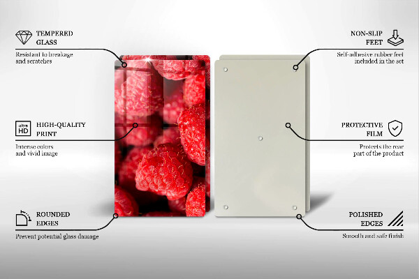 Tagliere in vetro temperato Frutto di lampone