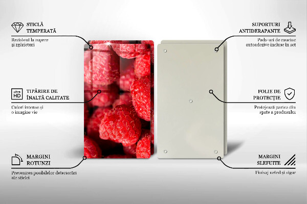 Tagliere in vetro temperato Frutto di lampone