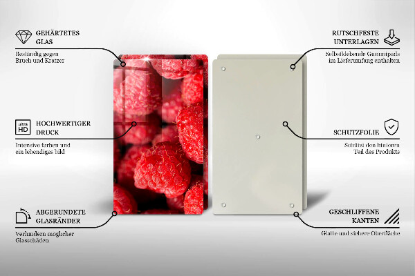 Tagliere in vetro temperato Frutto di lampone