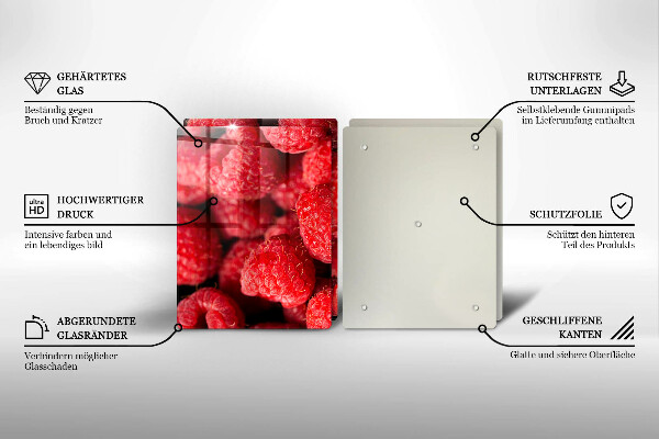 Tagliere in vetro temperato Frutto di lampone