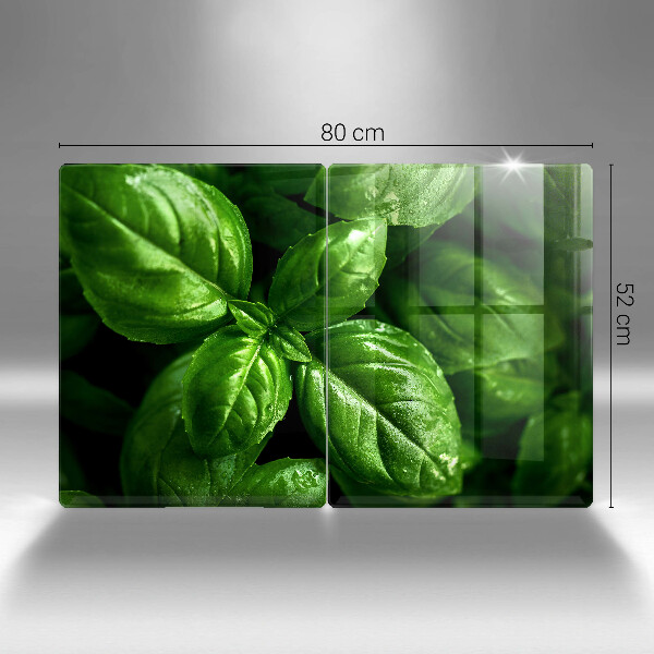 Tagliere in vetro temperato Foglie di basilico