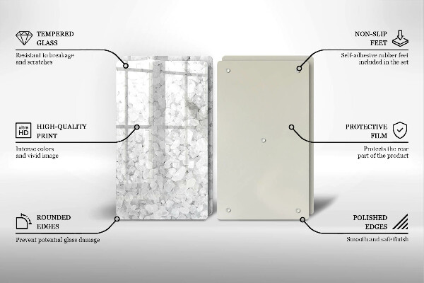 Tagliere in vetro temperato Cristalli di sale