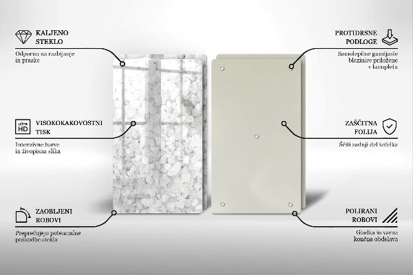 Tagliere in vetro temperato Cristalli di sale