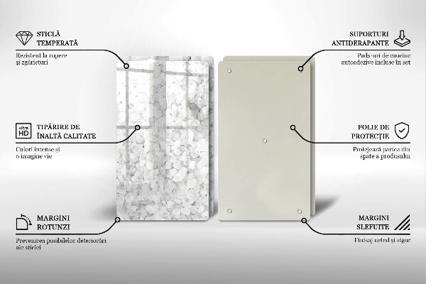 Tagliere in vetro temperato Cristalli di sale