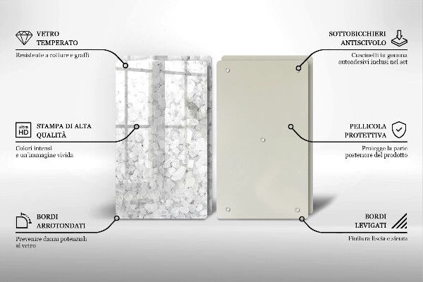 Tagliere in vetro temperato Cristalli di sale