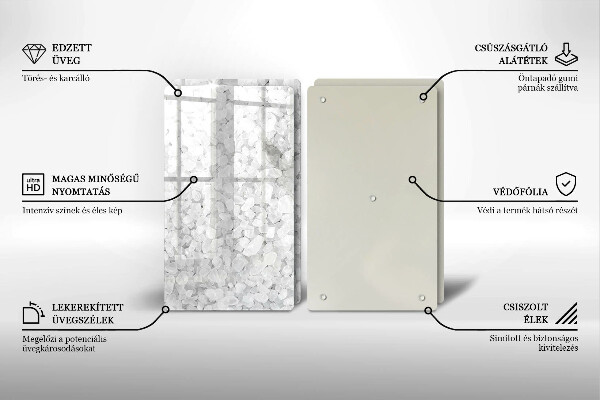 Tagliere in vetro temperato Cristalli di sale