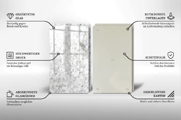 Tagliere in vetro temperato Cristalli di sale