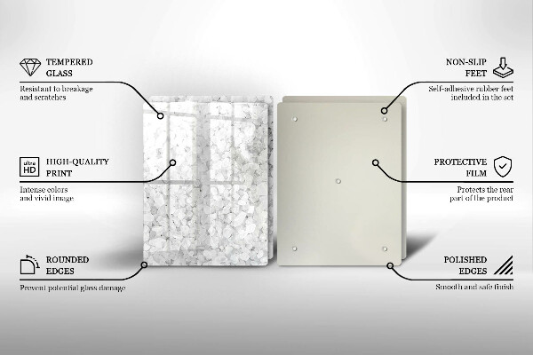 Tagliere in vetro temperato Cristalli di sale