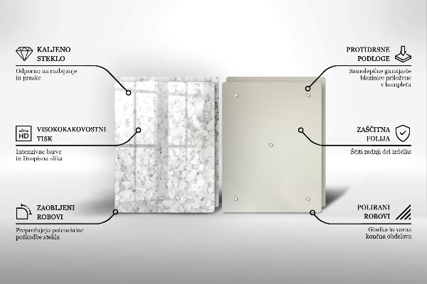 Tagliere in vetro temperato Cristalli di sale