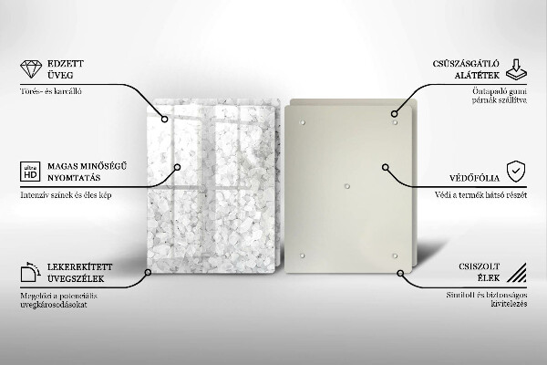 Tagliere in vetro temperato Cristalli di sale