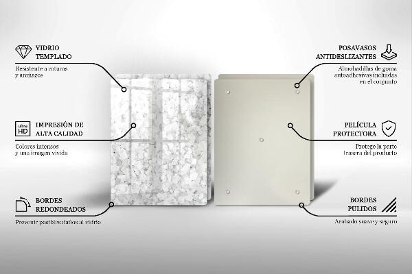 Tagliere in vetro temperato Cristalli di sale