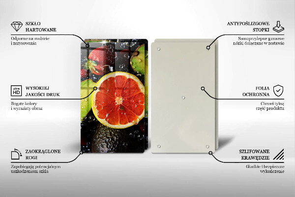 Tagliere in vetro temperato Frutta e verdura